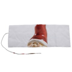 Christmas Figures 8 Roll Up Canvas Pencil Holder (S)