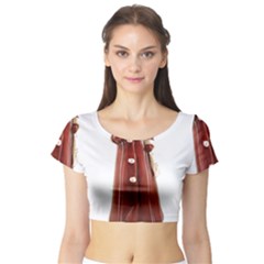 Christmas Figures 10 Short Sleeve Crop Top