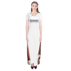 Christmas Figures Short Sleeve Maxi Dress by artworkshop