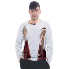 Christmas Figures Men s Long Sleeve Raglan Tee