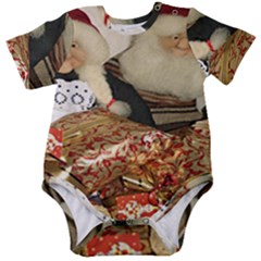 Christmas Puppets Baby Short Sleeve Onesie Bodysuit by artworkshop