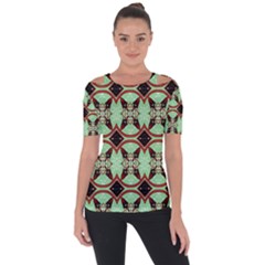 Christmas Stars Shoulder Cut Out Short Sleeve Top by artworkshop