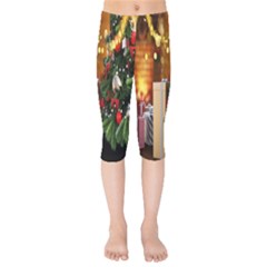 Christmas Tree And Presents Kids  Capri Leggings  by artworkshop