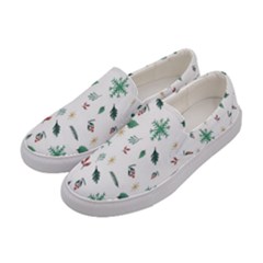 Christmass Theme Women s Canvas Slip Ons by artworkshop