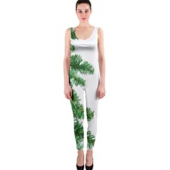 Green Christmas Tree Border One Piece Catsuit by artworkshop