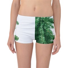 Green Christmas Tree Border Reversible Boyleg Bikini Bottoms by artworkshop