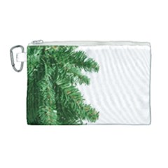 Green Christmas Tree Border Canvas Cosmetic Bag (large) by artworkshop