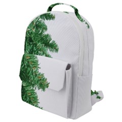 Green Christmas Tree Border Flap Pocket Backpack (small)