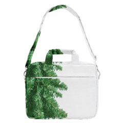 Green Christmas Tree Border Macbook Pro 16  Shoulder Laptop Bag by artworkshop