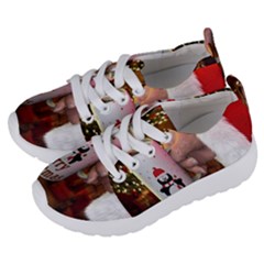 Merry Christmas - Santa Claus Holding Coffee Kids  Lightweight Sports Shoes by artworkshop