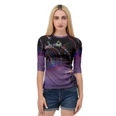 Outdoor Christmas Lights Tunnel Quarter Sleeve Raglan Tee