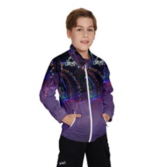 Outdoor Christmas Lights Tunnel Kids  Windbreaker by artworkshop