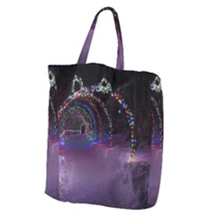 Outdoor Christmas Lights Tunnel Giant Grocery Tote by artworkshop