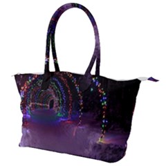 Outdoor Christmas Lights Tunnel Canvas Shoulder Bag by artworkshop