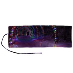 Outdoor Christmas Lights Tunnel Roll Up Canvas Pencil Holder (m) by artworkshop