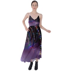 Outdoor Christmas Lights Tunnel Tie Back Maxi Dress by artworkshop