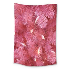 Pink Christmas Tree Large Tapestry by artworkshop