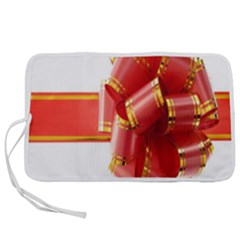 Red Ribbon Bow On White Background Pen Storage Case (s)