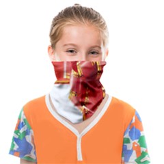 Red Ribbon Bow On White Background Face Covering Bandana (kids) by artworkshop