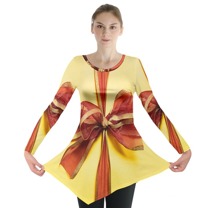 Ribbon Bow Long Sleeve Tunic 