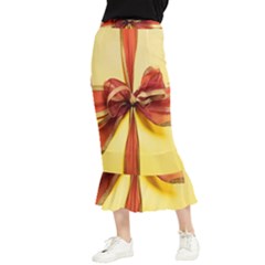 Ribbon Bow Maxi Fishtail Chiffon Skirt by artworkshop