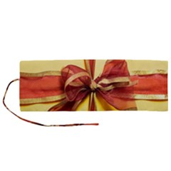 Ribbon Bow Roll Up Canvas Pencil Holder (m) by artworkshop