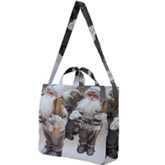 Santa Claus Square Shoulder Tote Bag by artworkshop