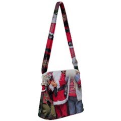 Santa On Christmas 1 Zipper Messenger Bag by artworkshop