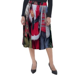 Santa On Christmas 1 Classic Velour Midi Skirt  by artworkshop