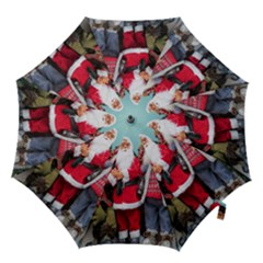 Santa On Christmas 3 Hook Handle Umbrellas (large) by artworkshop