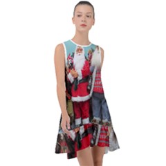 Santa On Christmas 3 Frill Swing Dress by artworkshop