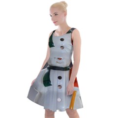 Snowman Knee Length Skater Dress by artworkshop