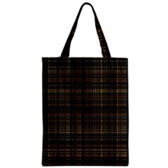 Plaid Zipper Classic Tote Bag by nateshop