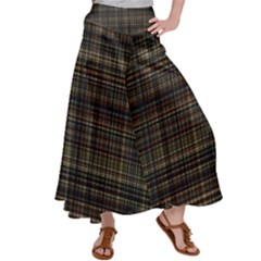 Plaid Satin Palazzo Pants by nateshop