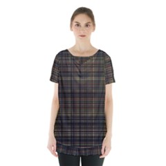 Plaid Skirt Hem Sports Top by nateshop