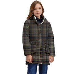 Plaid Kid s Hooded Longline Puffer Jacket