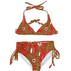 Red-dark Kids  Classic Bikini Set by nateshop