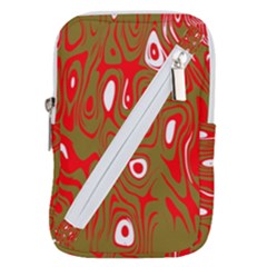 Red-dark Belt Pouch Bag (large) by nateshop