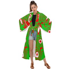 Red-green Maxi Kimono by nateshop