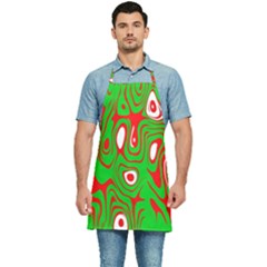 Red-green Kitchen Apron