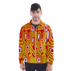 Red-yellow Men s Windbreaker by nateshop