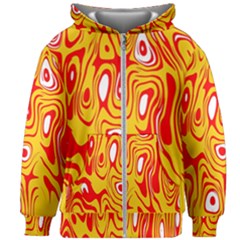 Red-yellow Kids  Zipper Hoodie Without Drawstring by nateshop