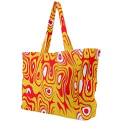 Red-yellow Simple Shoulder Bag by nateshop