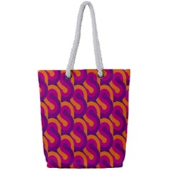 Retro-pattern Full Print Rope Handle Tote (small) by nateshop