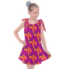 Retro-pattern Kids  Tie Up Tunic Dress by nateshop