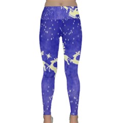 Santa-claus-with-reindeer Lightweight Velour Classic Yoga Leggings by nateshop