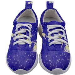 Santa-claus-with-reindeer Kids Athletic Shoes by nateshop