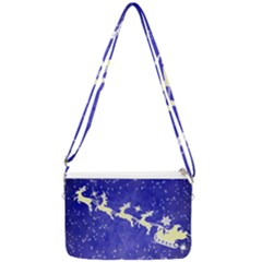 Santa-claus-with-reindeer Double Gusset Crossbody Bag by nateshop