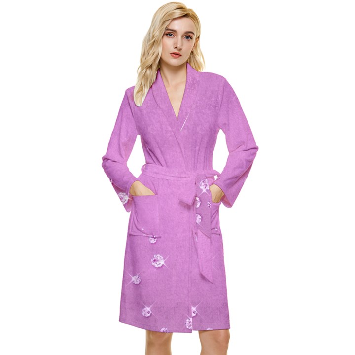 Scrapbooking Long Sleeve Velour Robe