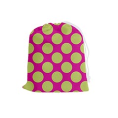 Seamless, Polkadot Drawstring Pouch (large) by nateshop